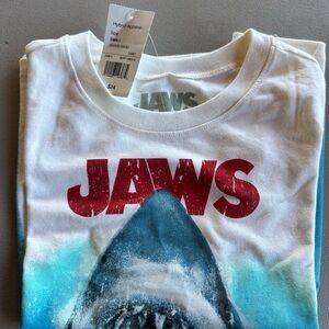 Hybrid Apparel White JAWS Graphic T-Shirt